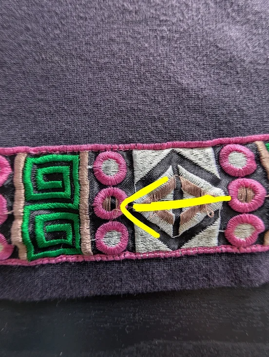 Desigual Purple  Knit Sleeveless Cowl Neck Dress Embroidered Boho Fringe Hem L - Picture 8 of 8